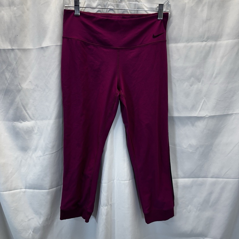 Nike Dri-Fit Legging Women MediumPower Legend Magenta Cropped Stretch Active Gym
